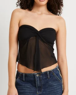 Mindy Butterflyhem Bandeau Top