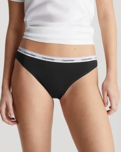Modern Logo 3 Pack Low Rise Bikini Black/White/Grey Heather