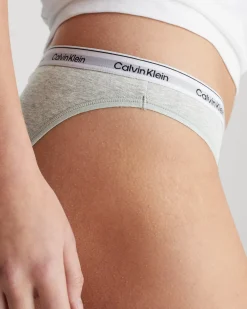 Modern Logo 3 Pack Low Rise Bikini Black/White/Grey Heather
