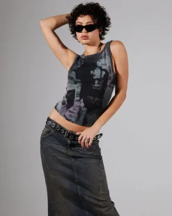 Mono Photo Rib Tank Top