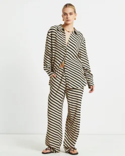 Morgan Printed Crepe Long Sleeve Shirt in Assorted