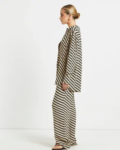 Morgan Printed Crepe Long Sleeve Shirt in Assorted