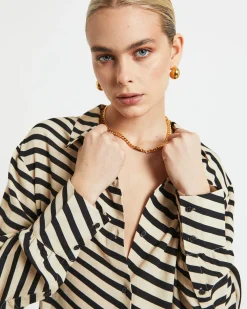 Morgan Printed Crepe Long Sleeve Shirt in Assorted