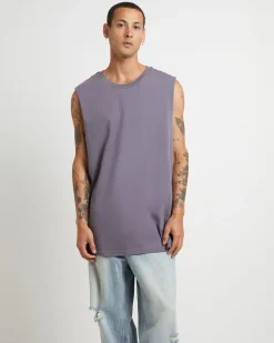 Muscle Tank in Pewter Grey