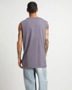 Muscle Tank in Pewter Grey