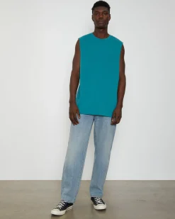 Muscle Tank Tee in Emerald