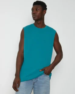 Muscle Tank Tee in Emerald