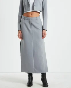 Myla Tailored Pencil Skirt Dove Grey