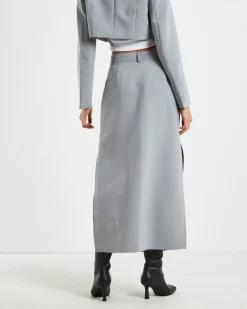 Myla Tailored Pencil Skirt Dove Grey