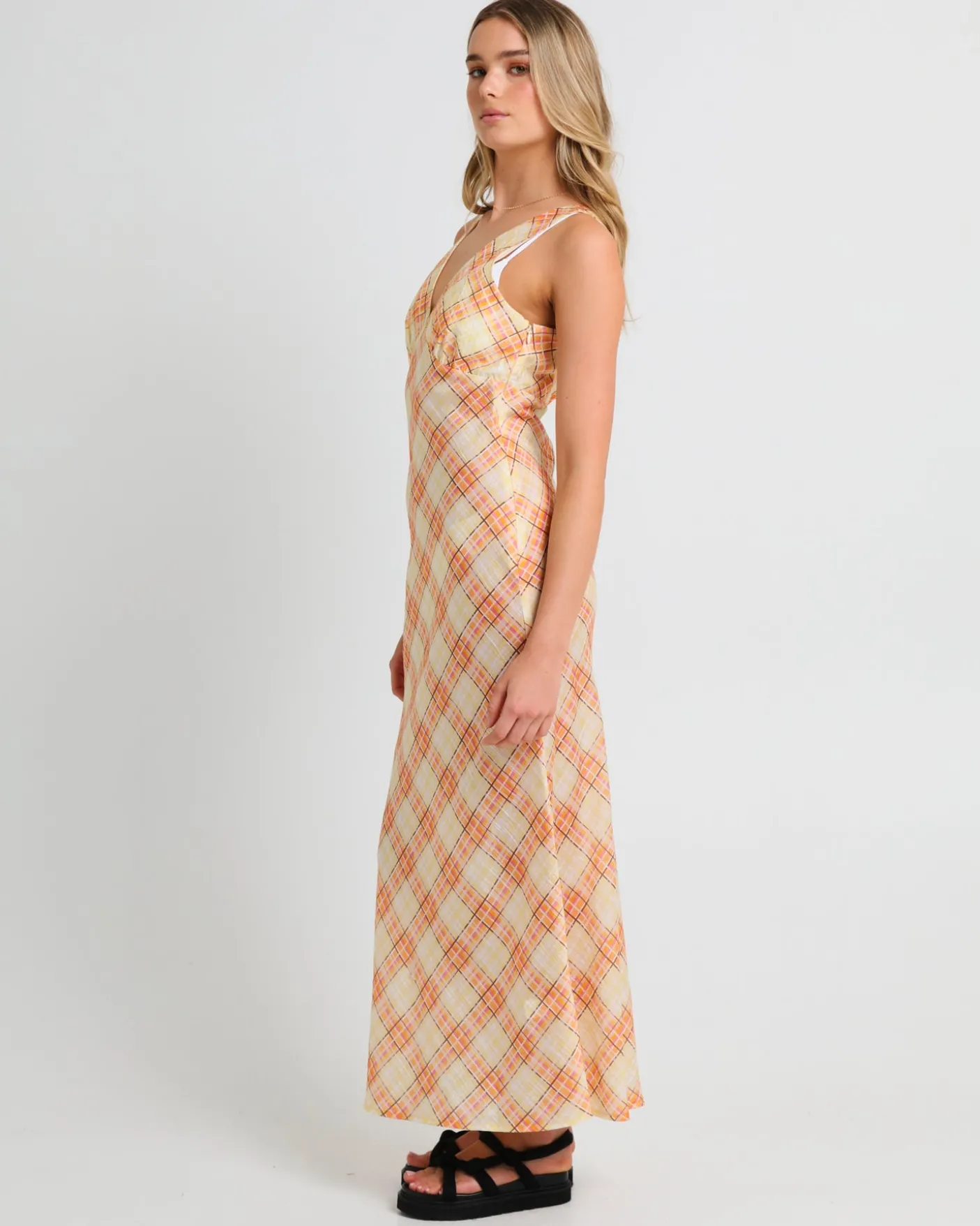 Nahla Check Slip Dress