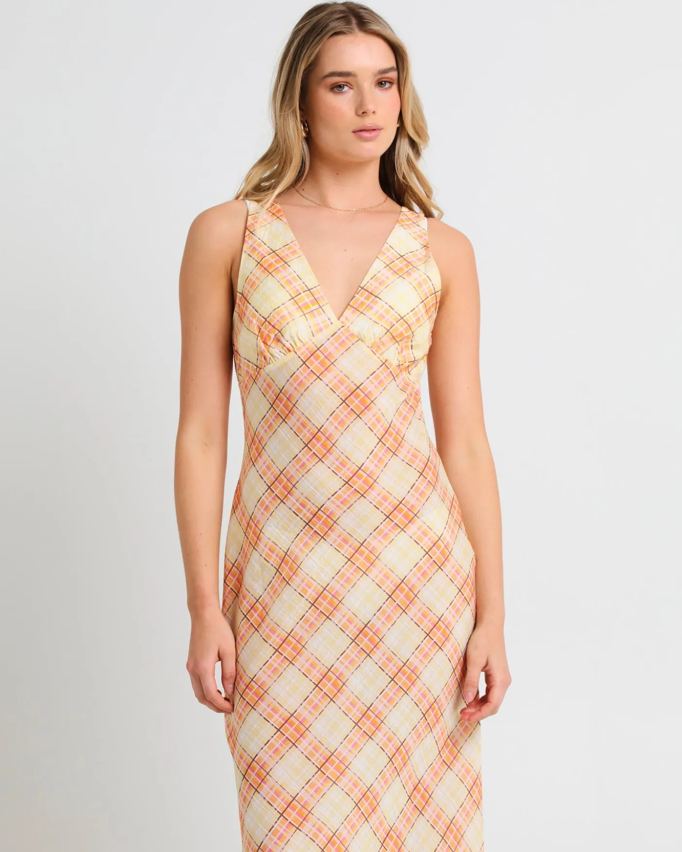 Nahla Check Slip Dress