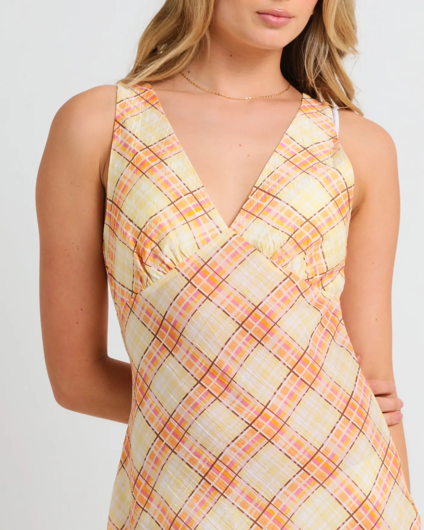 Nahla Check Slip Dress