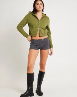 Nalo Cropped Fleece Hoodie
