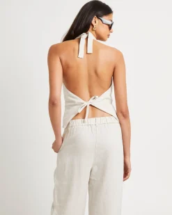 Naomi Linen Halter Vest