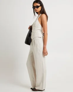 Naomi Linen Halter Vest