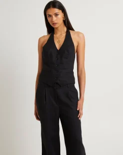 Naomi Linen Halter Vest