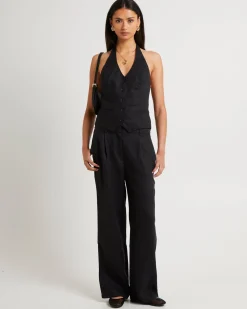 Naomi Linen Halter Vest