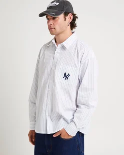 New York Yankees Pinstripe Button Up Shirt