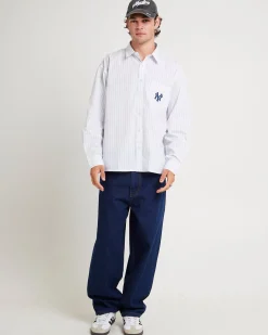 New York Yankees Pinstripe Button Up Shirt