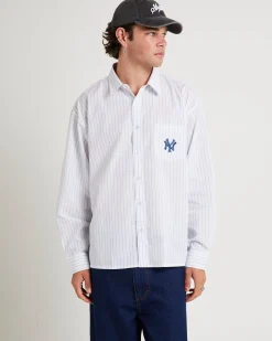 New York Yankees Pinstripe Button Up Shirt