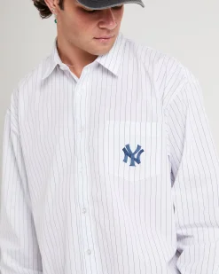 New York Yankees Pinstripe Button Up Shirt