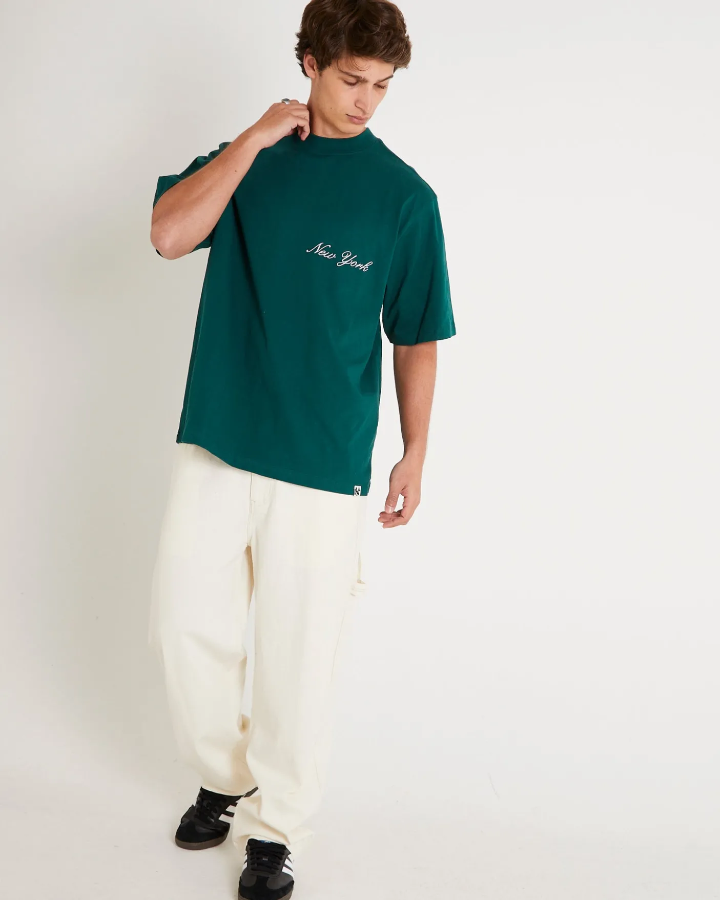 New York Yankees Script Boxy T-Shirt