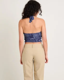 Newspaper Halter Top