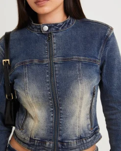 Niche Denim Moto Jacket