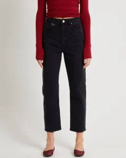 Nico Straight Denim Jeans Blackout