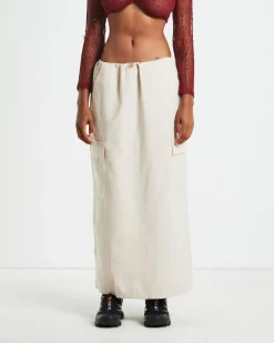 Nikita Parachute Maxi Skirt Cream