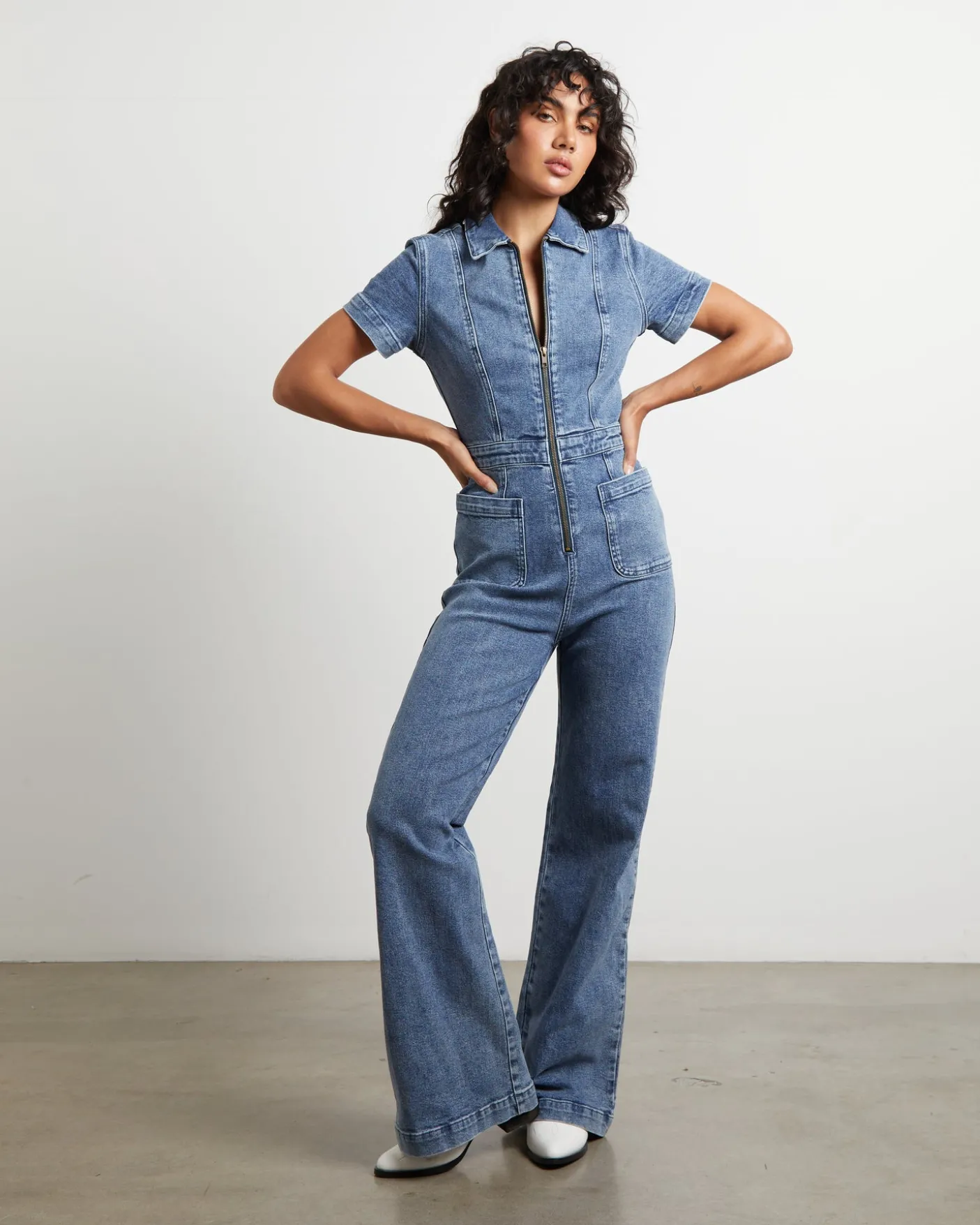 Nikki Denim Maxi Boiler Suit