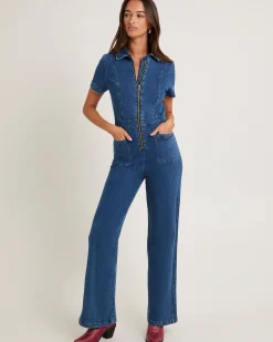 Nikki Denim Maxi Boiler Suit