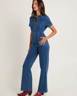 Nikki Denim Maxi Boiler Suit