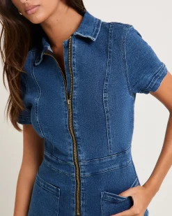 Nikki Denim Maxi Boiler Suit