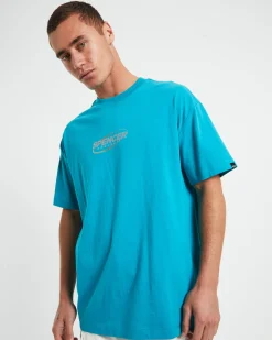 Nitro Short Sleeve T-Shirt in 90s Aqua Blue