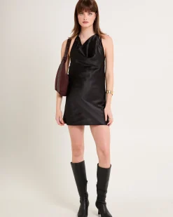 Nova Cowl Halter Mini Dress