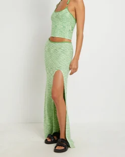 Ombre Knit Maxi Skirt