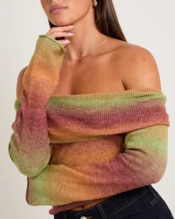 Orla Ombre Off Shoulder Knit