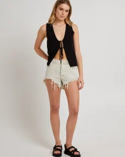 Outlaws Mid Waist Denim Short