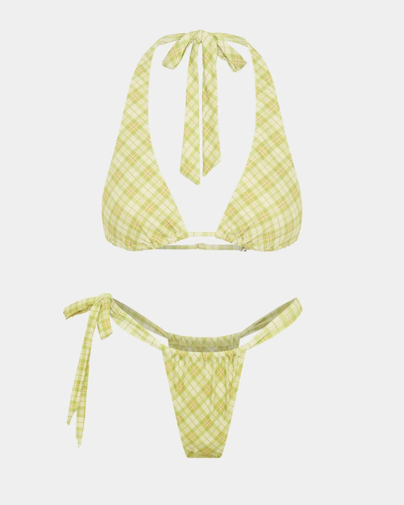 Parka Vintage Check Halter Bikini Set