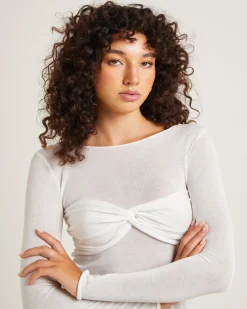 Penny Semi Sheer Sweetheart Knit