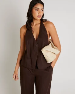 Peta Plunge Halter Top