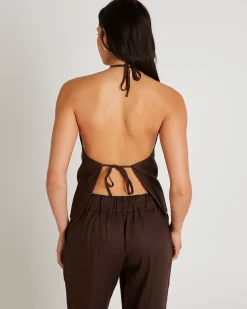 Peta Plunge Halter Top