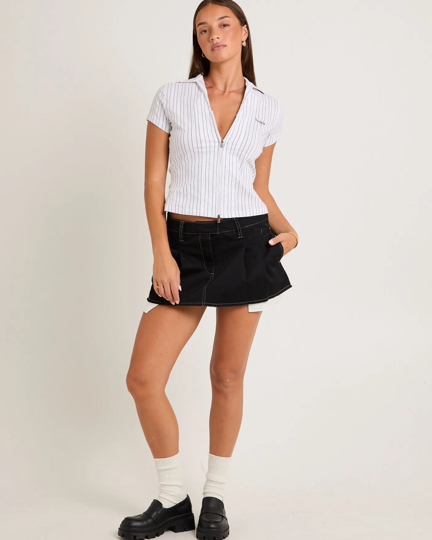Petra Pleated Mini Skirt