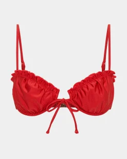Peyton Frill Cup Underwire Bikini Top Bikini Set