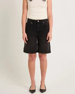 Phoebe Denim Shorts Underground Noir