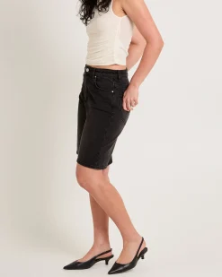 Phoebe Denim Shorts Underground Noir