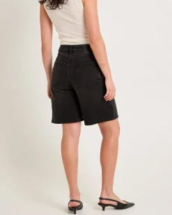 Phoebe Denim Shorts Underground Noir