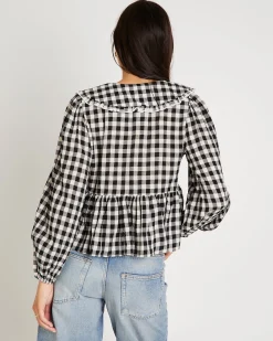 Picnic Gingham Collared Blouse