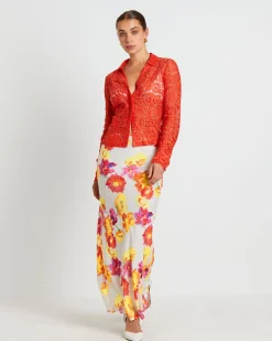 Pip Sheer Lace Long Sleeve Shirt
